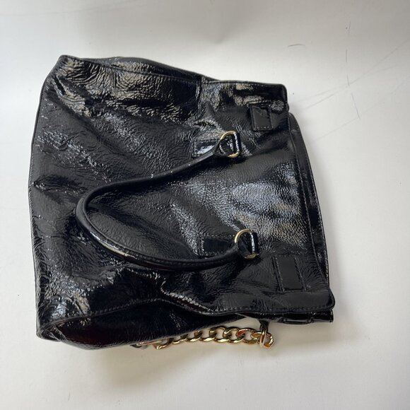 Michael Kors Hamilton Large Saffiano Leather Bag Golden Padlock & Key Black - Picture 14 of 14